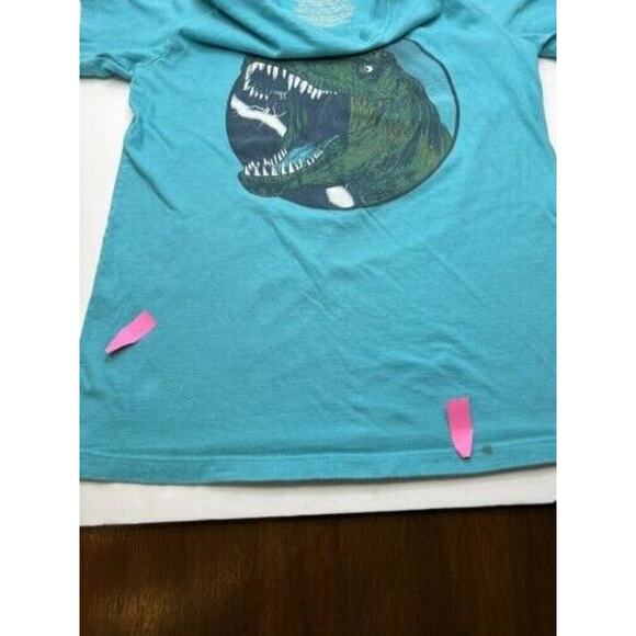 Boy's Graphic Carter's Kid Dinosaur Tee Shirt Short Sleeve Size 8 Turquoise - Picture 4 of 4